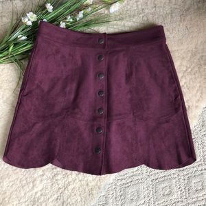 American Eagle Outfitters faux suede skirt size 4
